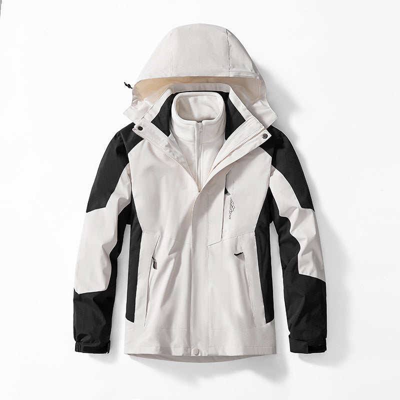 3-in-1 Mink-velvet Liner Two-piece Set Detachable Warm And Windproof Shell Jacket