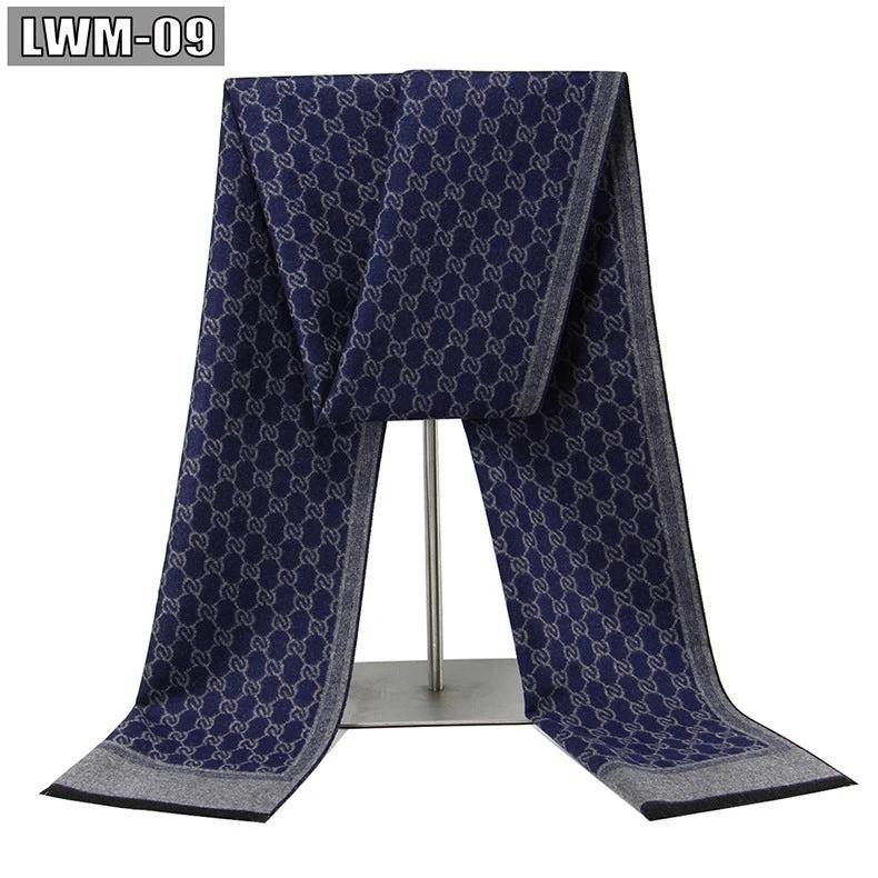 Men's Cashmere Autumn And Winter Business Plaid Scarf