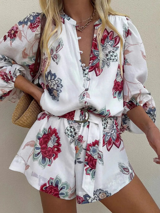 Romper de manga larga con estampado floral