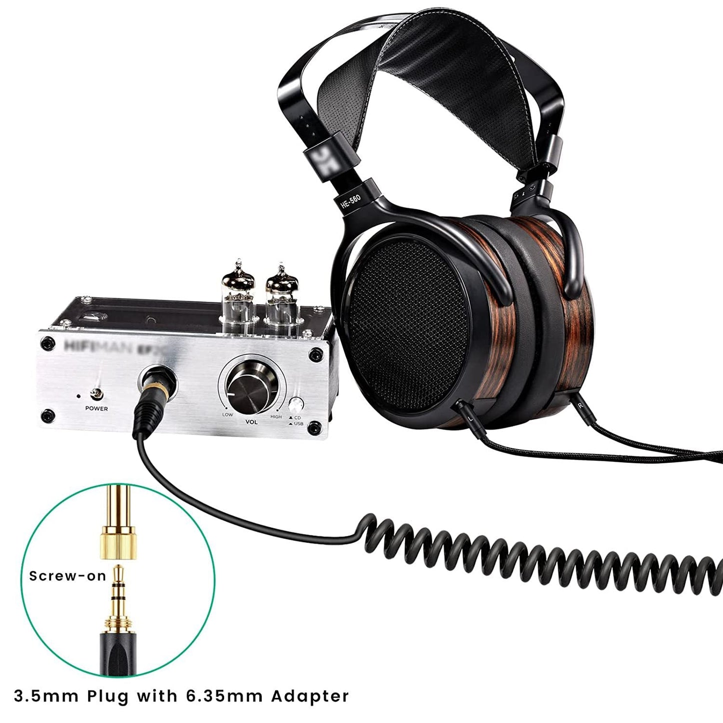 Suitable For HE400i He560 Double 25mm Plug Headset Spring Headset Cable