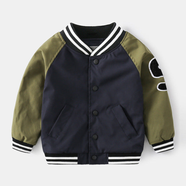 Baby Boy's Baseball Jacket | For Spring & Autumn - # BOAA12210003