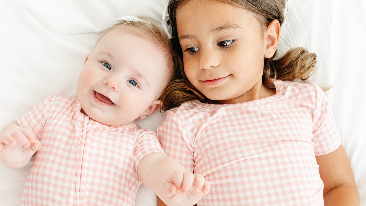 Sugar Gingham Short Sleeve & Shorts Bamboo Sleeper