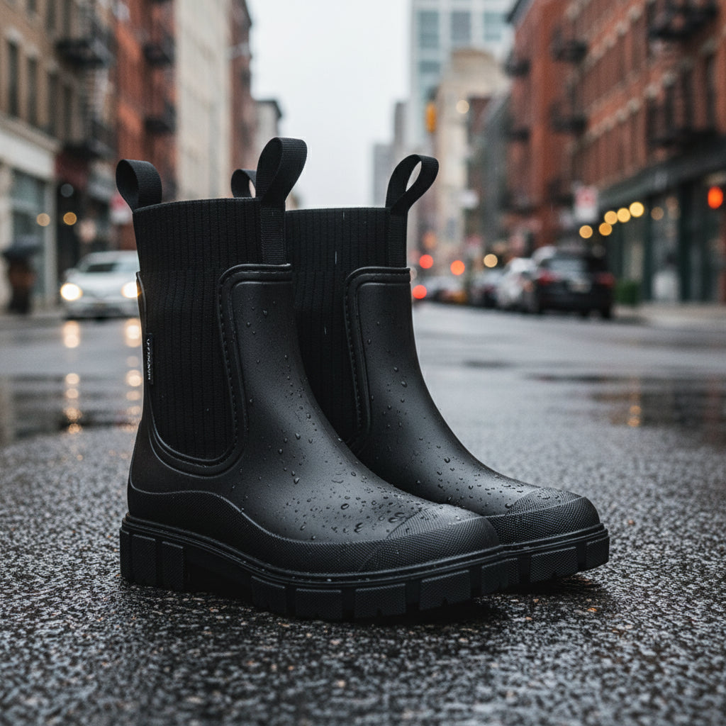 Botas de Lluvia Impermeables con Alza Interna para Mujer
