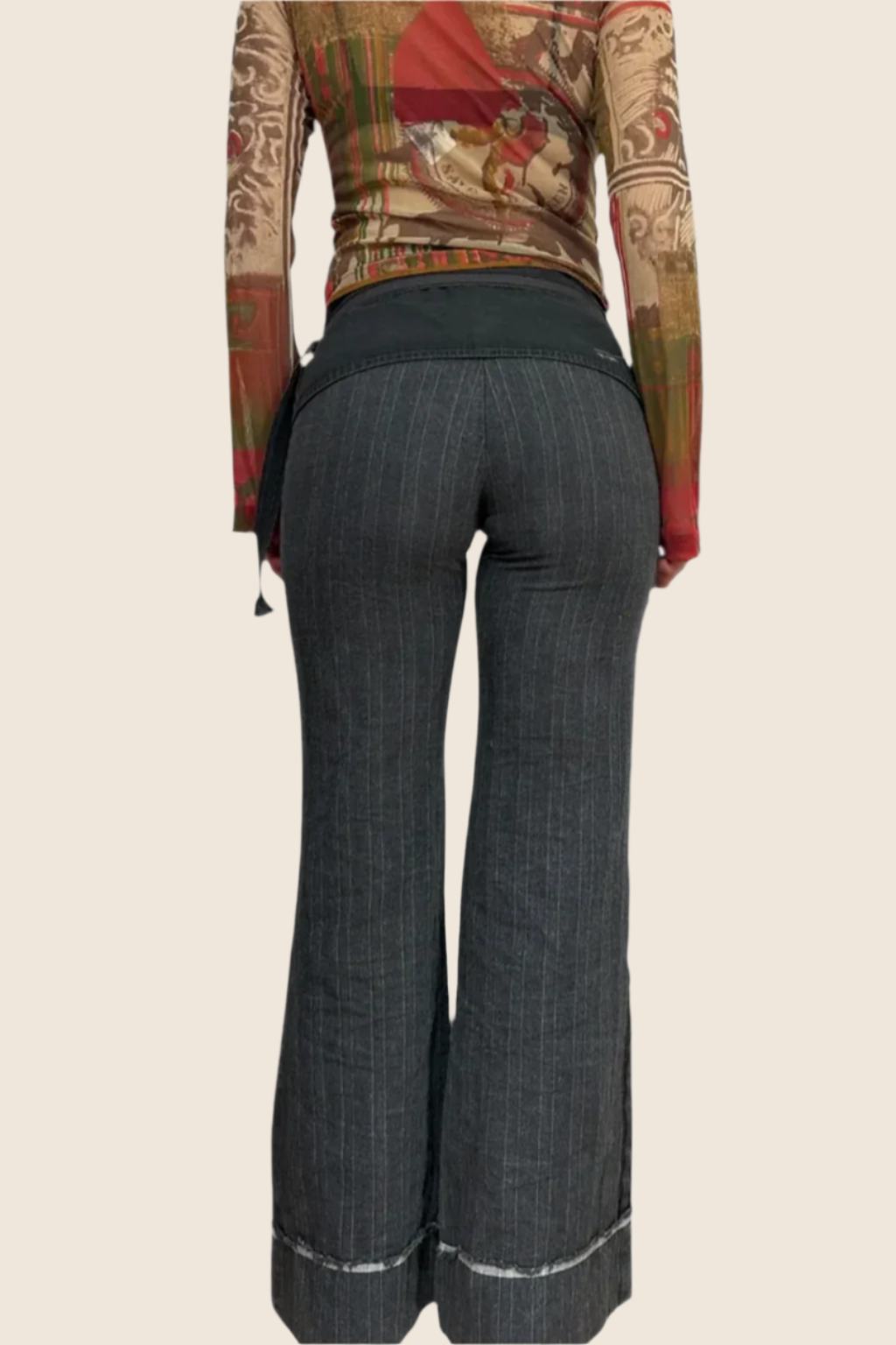 Pantalones con cinturón corsé