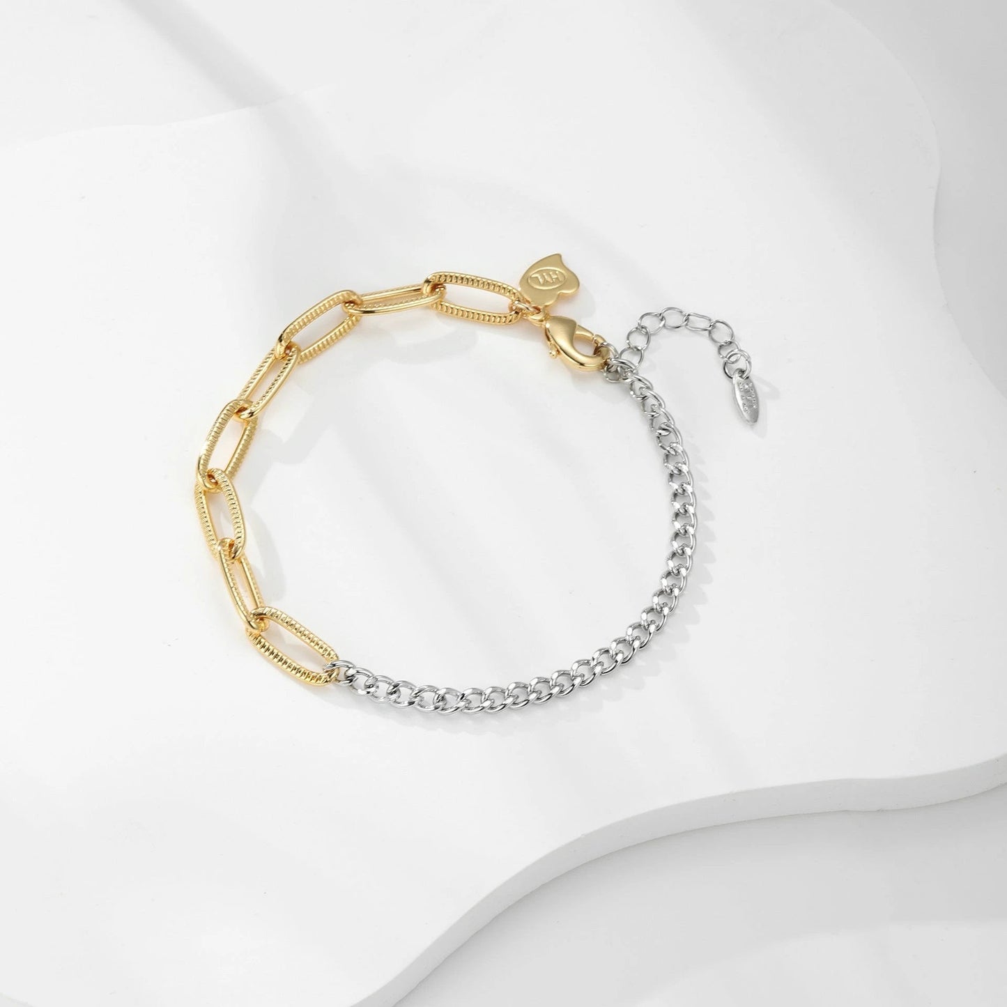 Women's Gold-plated Exquisite Simple Gold And Silver Stitching Bracelet