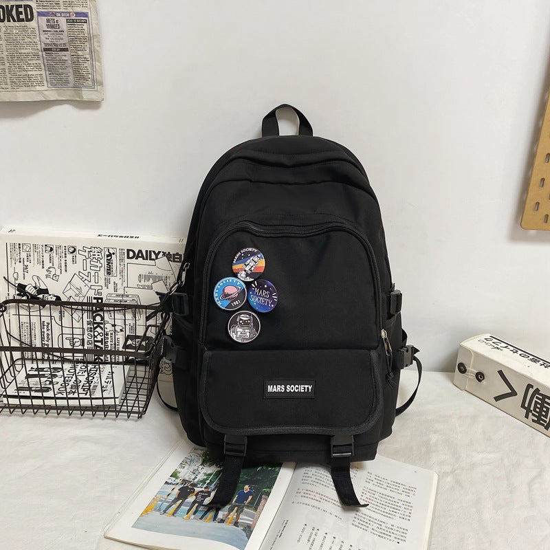 Unisex Mars Society Large Capacity Student Backpack Bags