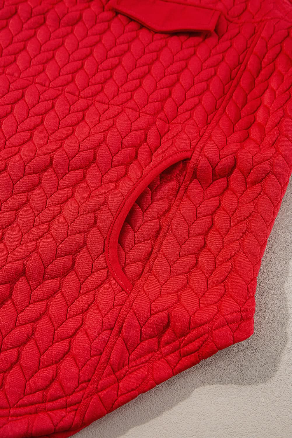 Love Salve Women's Plus Size Cable Knit Pullover — Quarter Zip Sweater