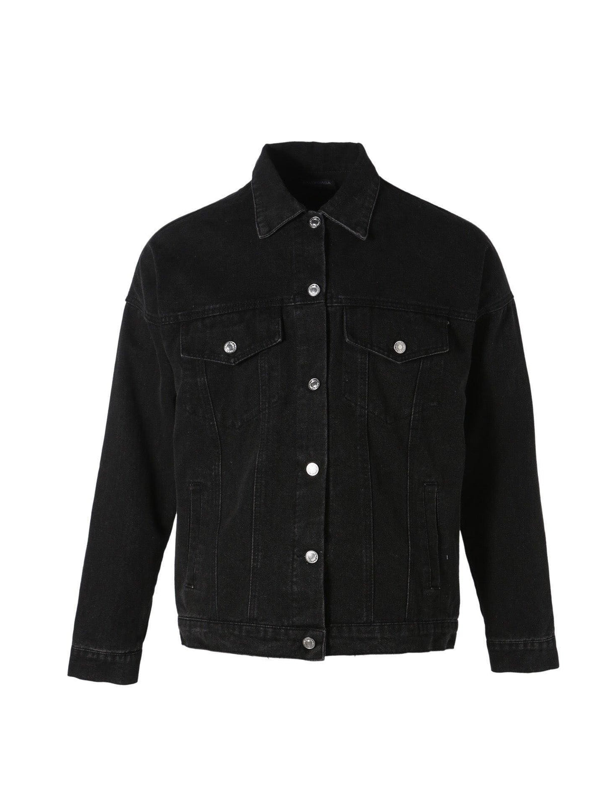 Balenciaga BB Sprayed Denim Jacket Large Fit 'Dark Grey White'