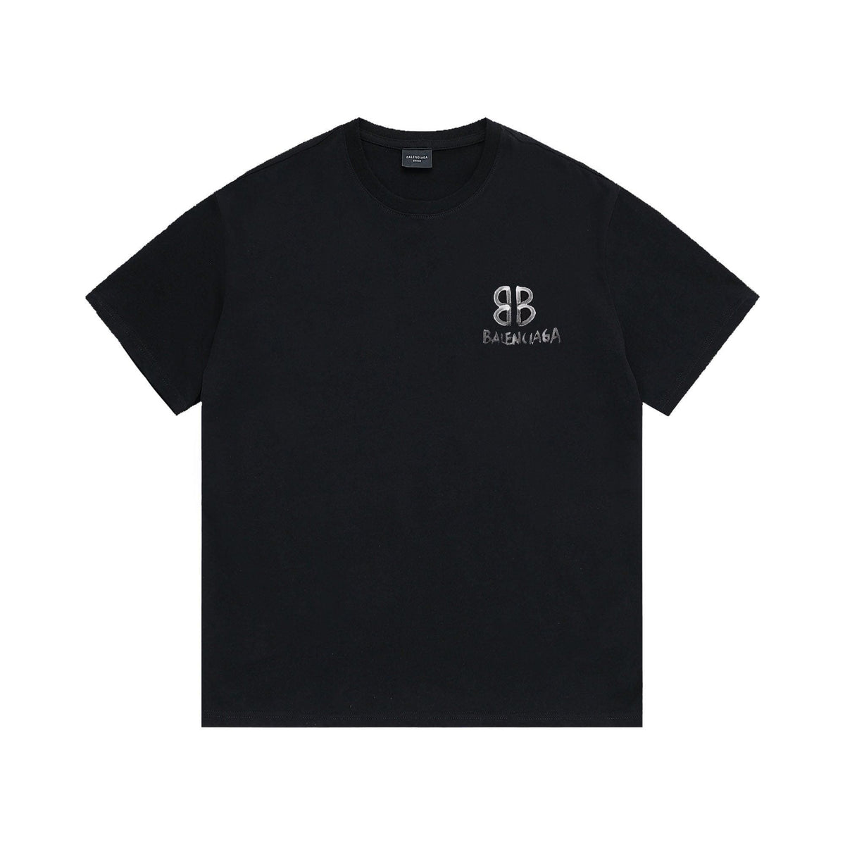 Balenciaga Black T-Shirt Without Collar