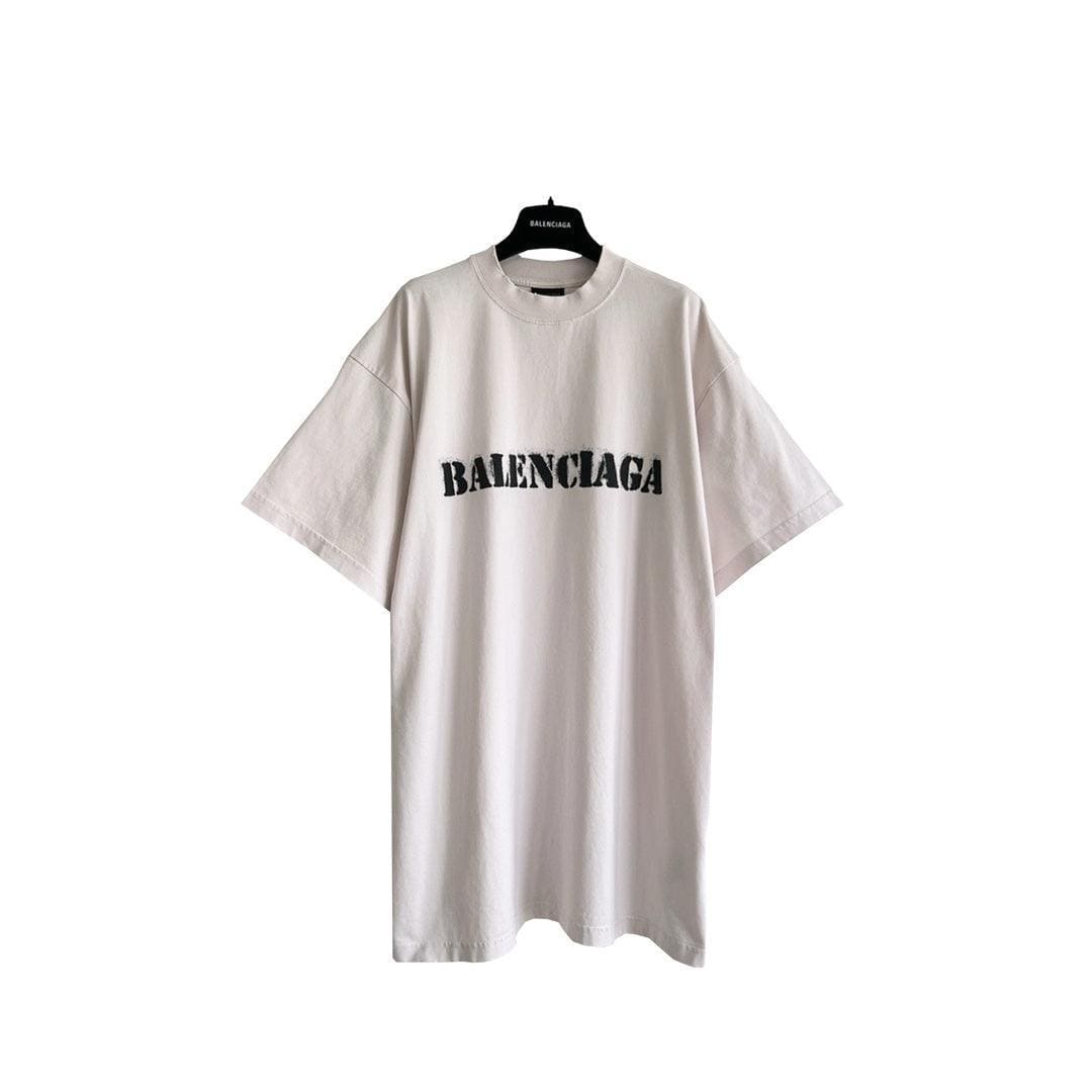 Balenciaga Cream T-Shirt Without Collar