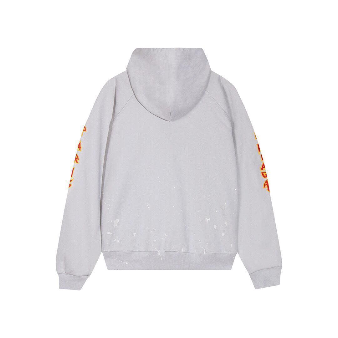 Balenciaga logo-print detail hoodie – White