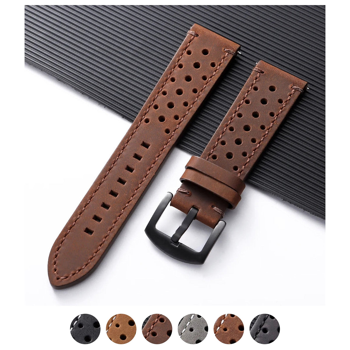 COROS PACE & APEX Perforated Leather Band, Stitching Options