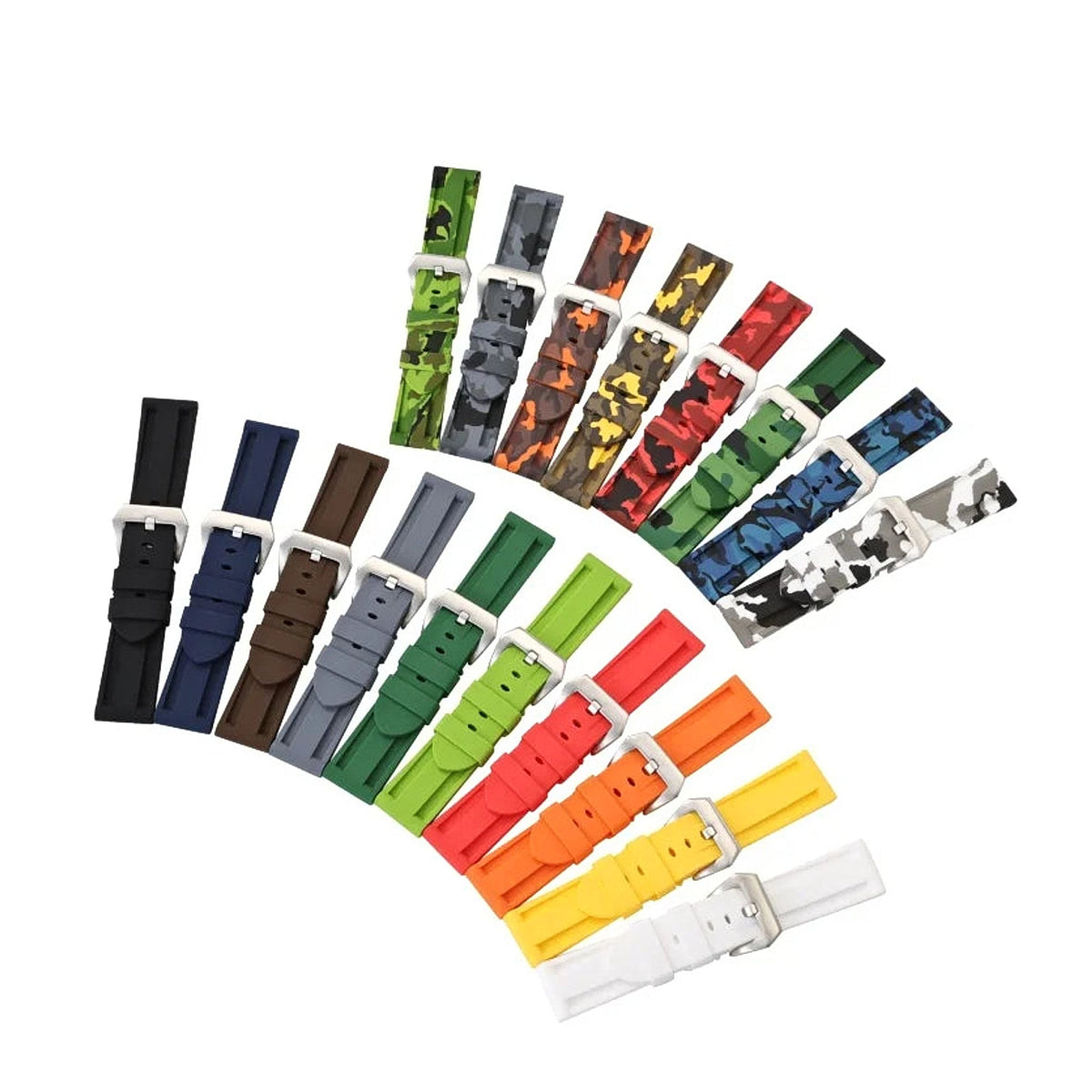 COROS PACE & APEX Silicone Buckle Band, Camo & Solid Colors