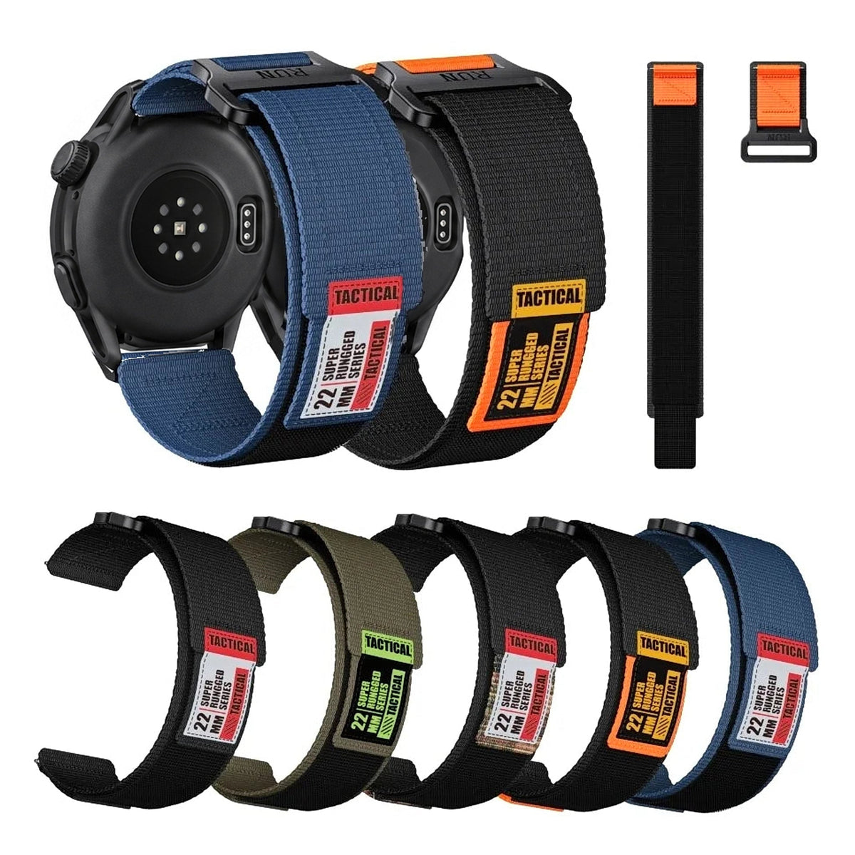 COROS PACE & APEX Nylon Hook-and-Loop Band with Woven Label