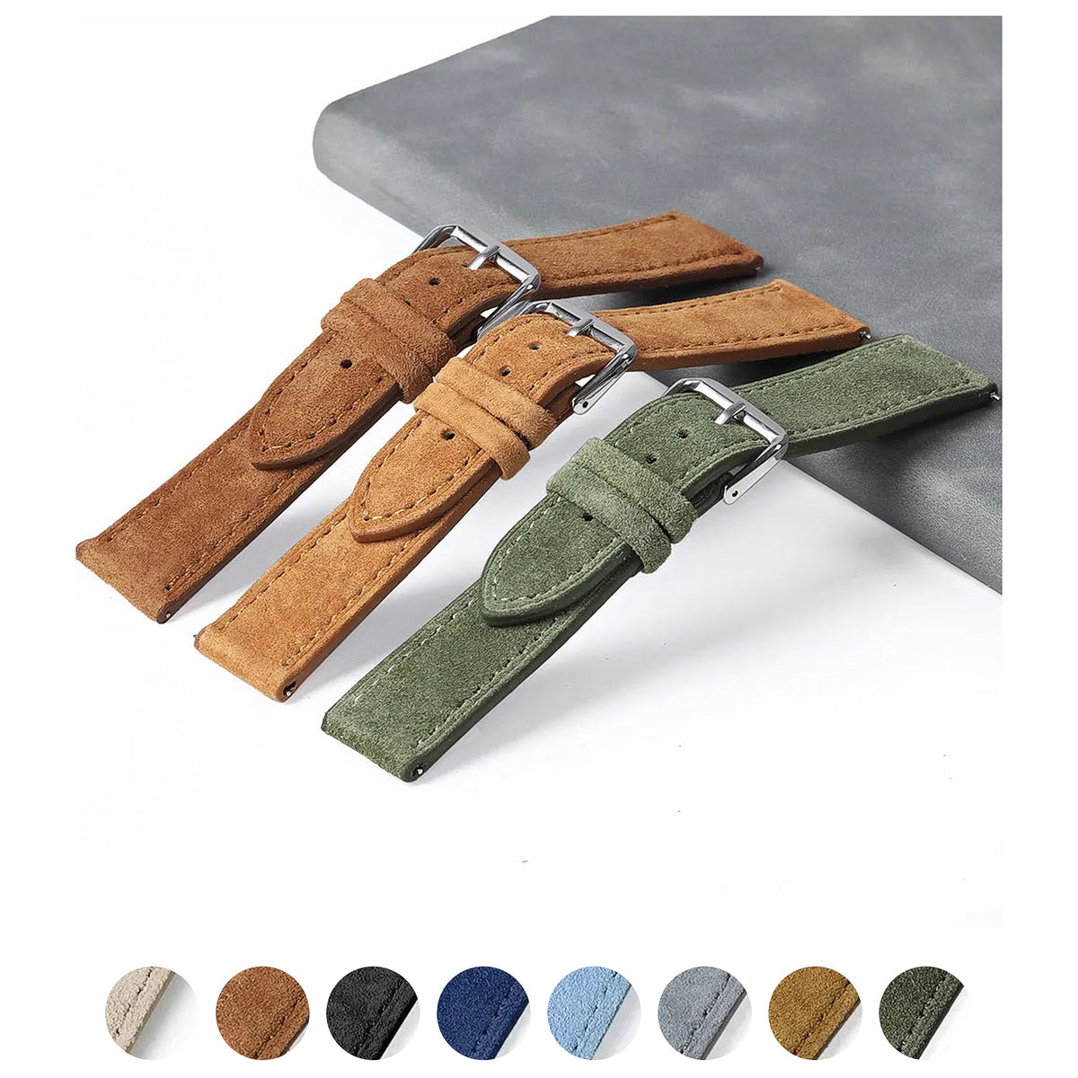 COROS PACE & APEX Suede Leather Band with Tonal Stitching