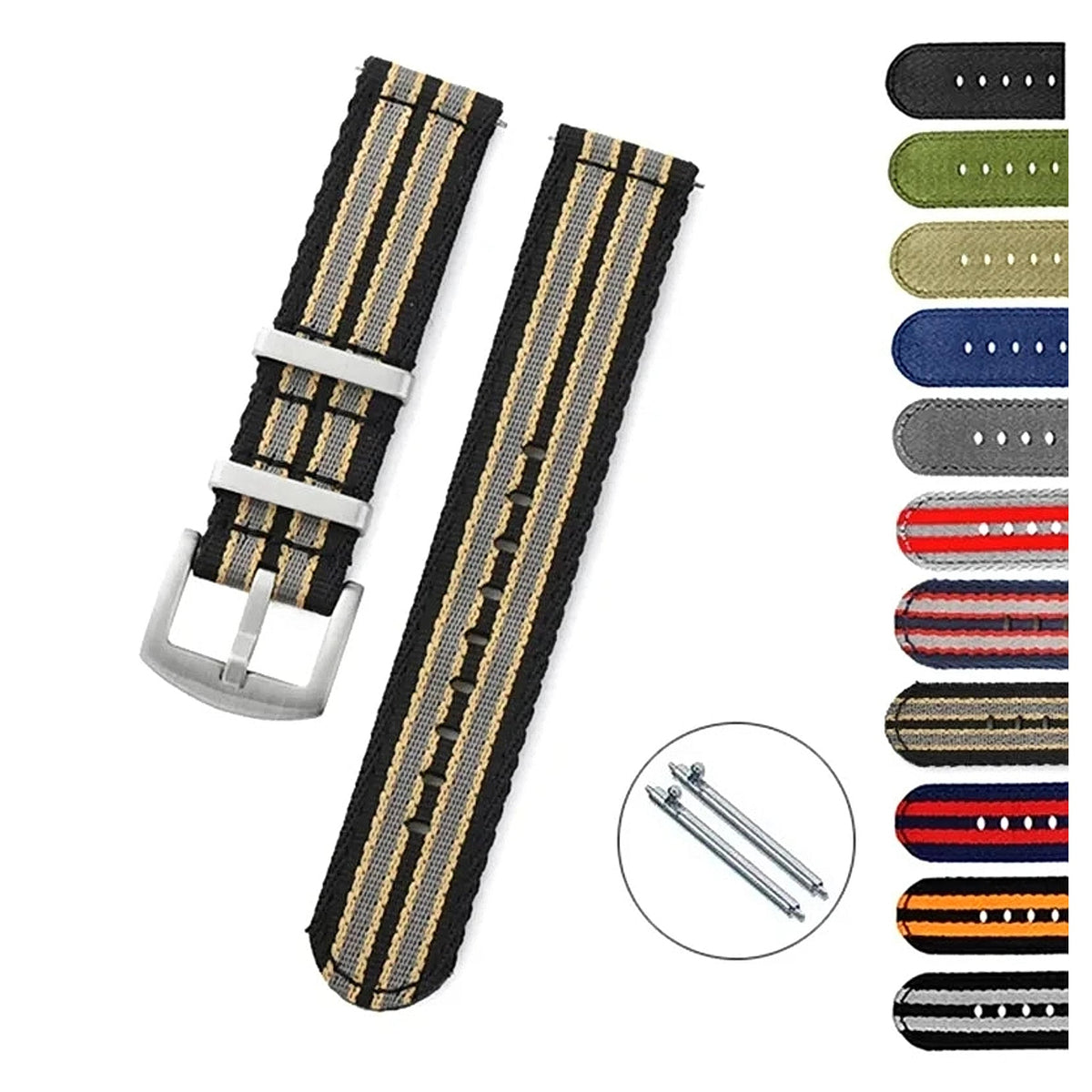 COROS PACE & APEX Nylon Band with Rectangular Metal Keepers