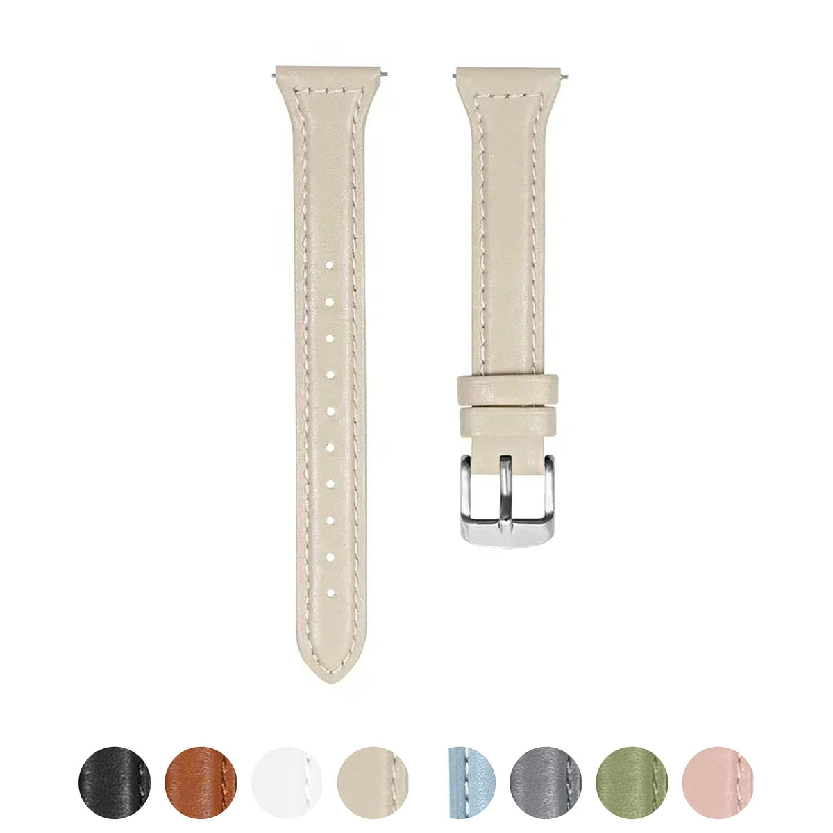 COROS PACE & APEX Slim Tapered Leather Band with Stitching