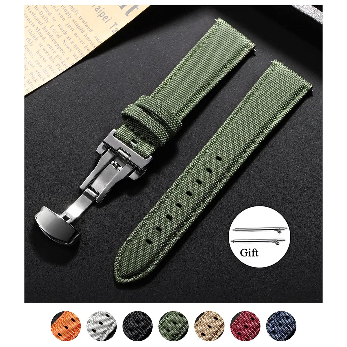 COROS PACE & APEX Sailcloth Nylon Band with Butterfly Clasp