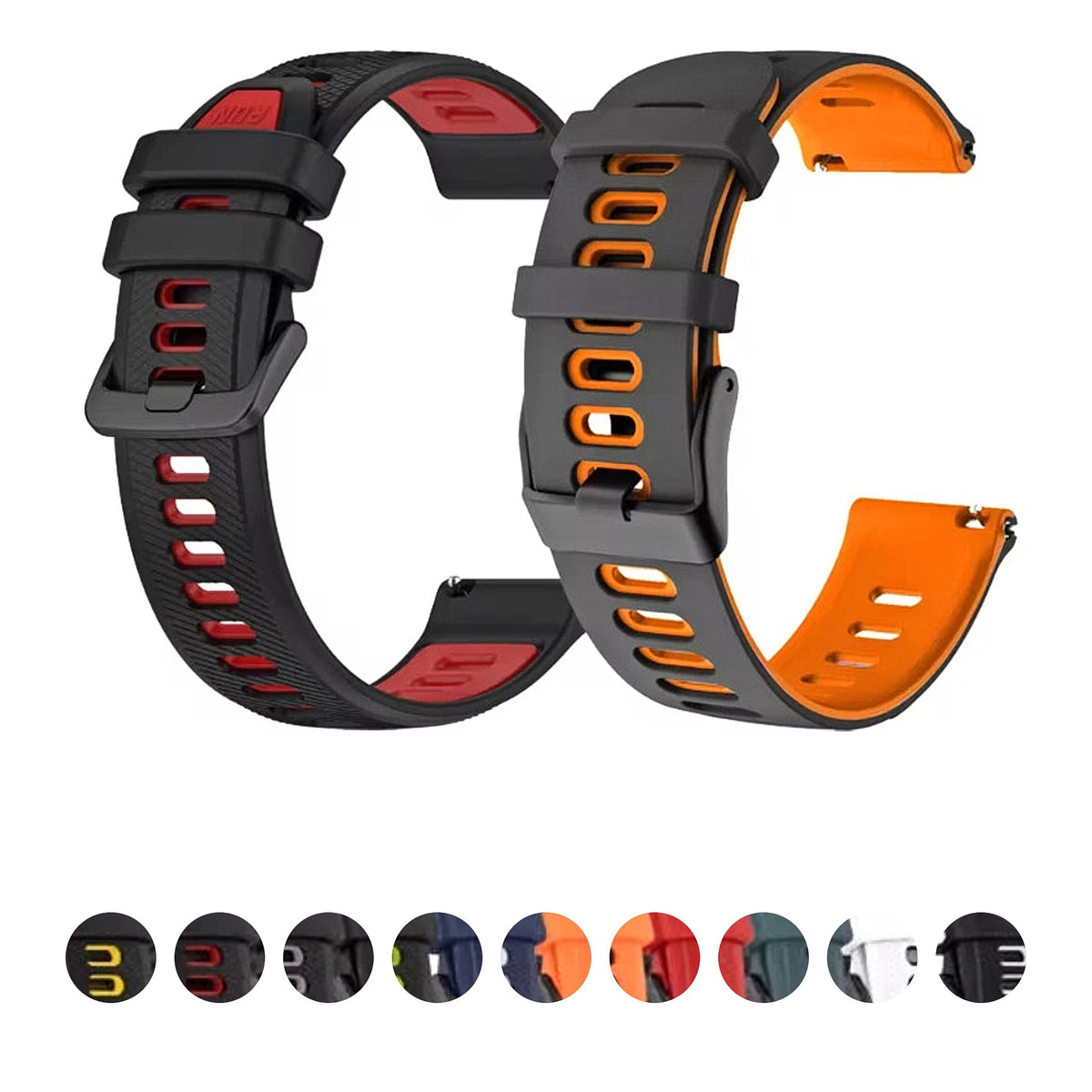 COROS PACE & APEX Two-Tone Silicone Band with Rectangular Holes