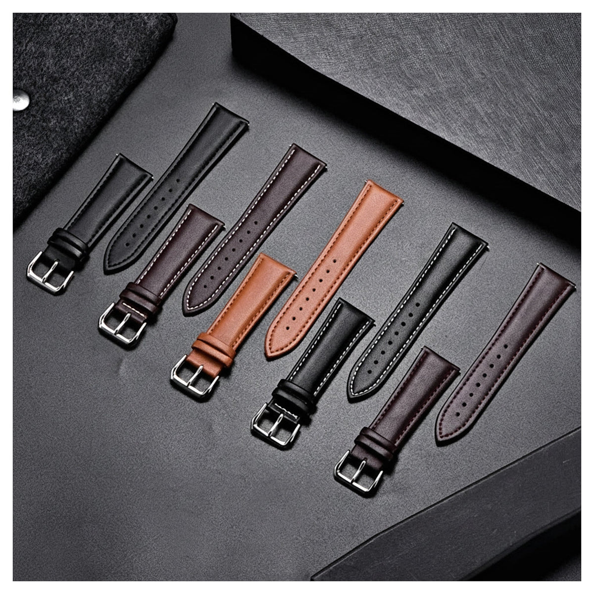 COROS PACE & APEX Calfskin Leather Band with Silver Buckle