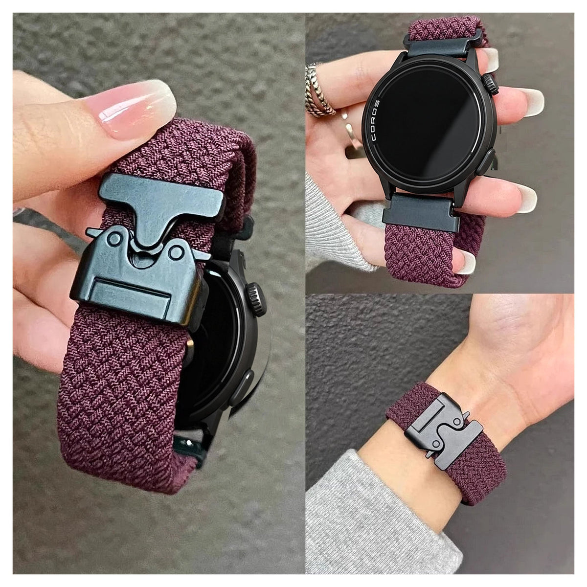 COROS PACE & APEX Braided Nylon Band with Parachute Clasp