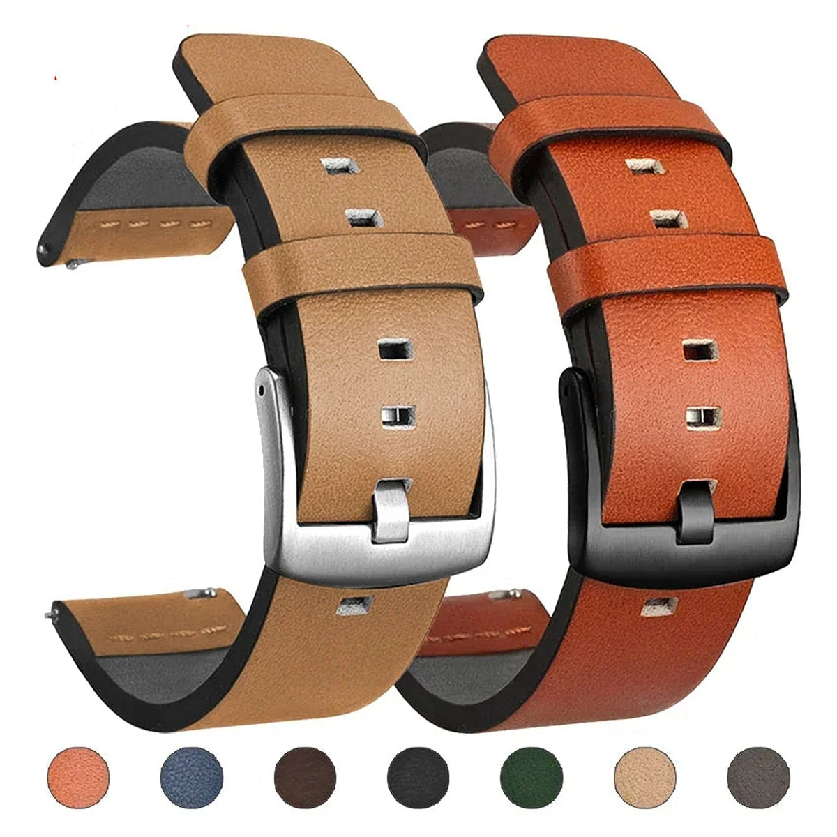 Motorola Moto Watch Leather Band with Square Holes, Quick Release