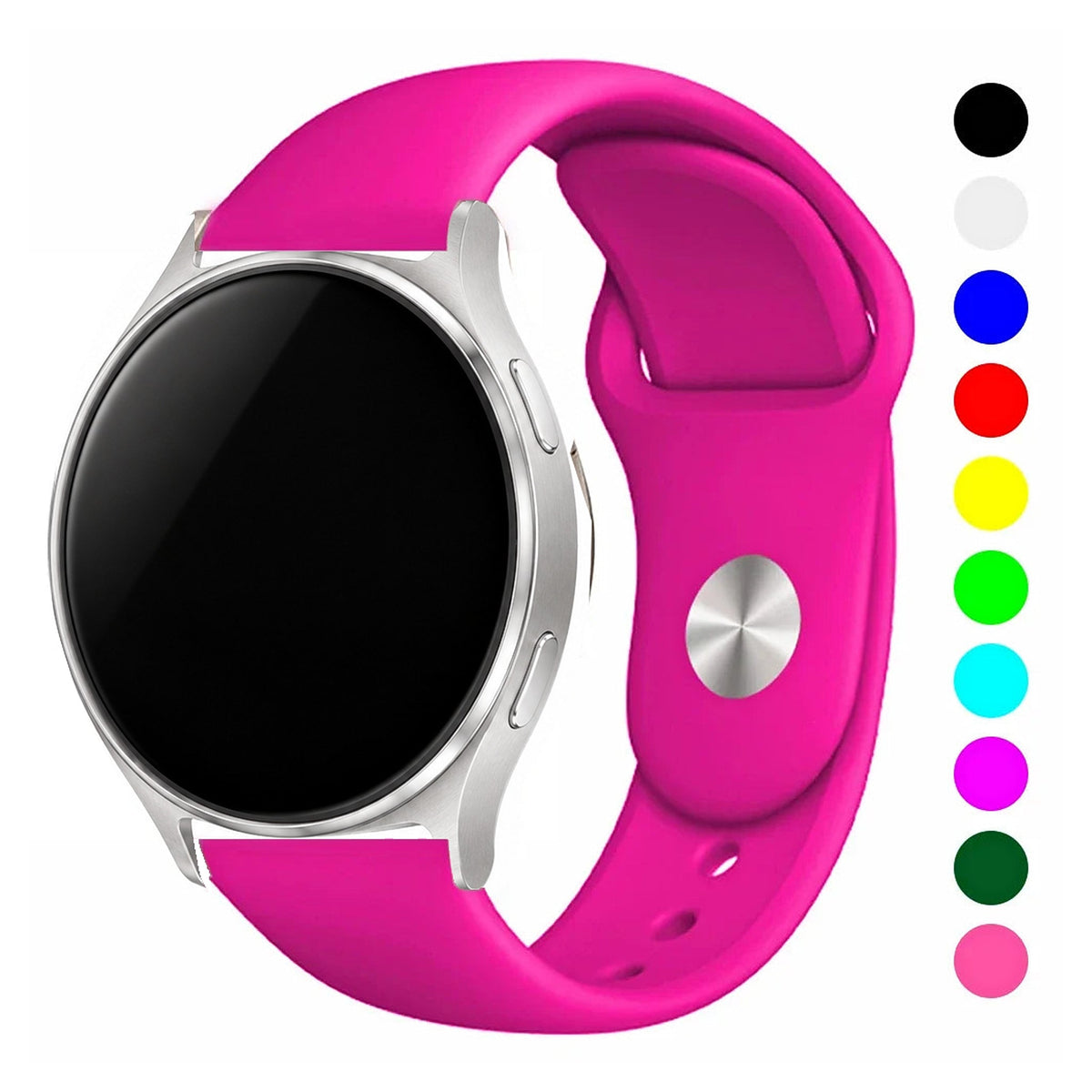 Motorola Moto Watch Smooth Silicone Pin-and-Tuck Band, 30 Colors