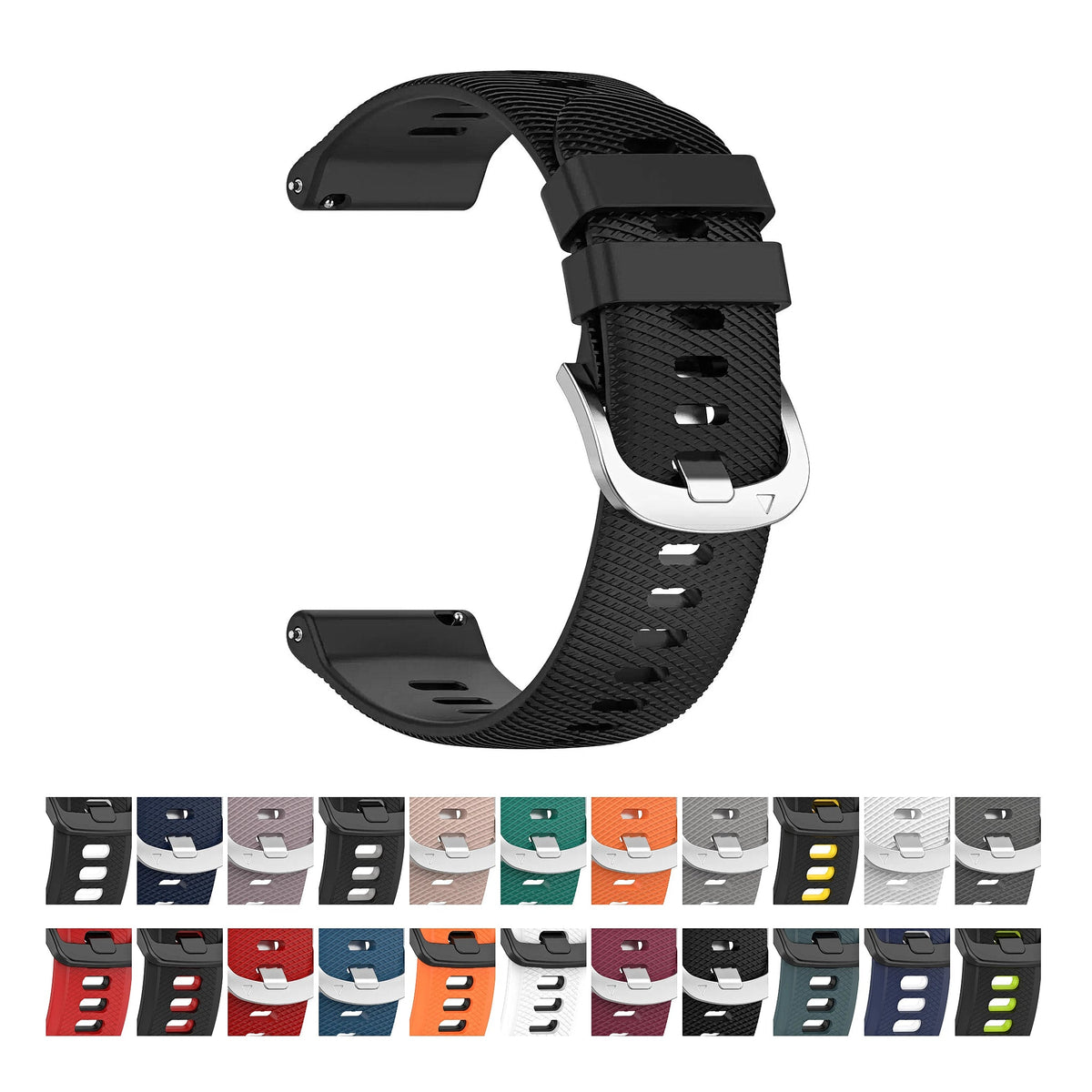 Motorola Moto Watch Two-Tone Silicone Sport Band, 22 Colors