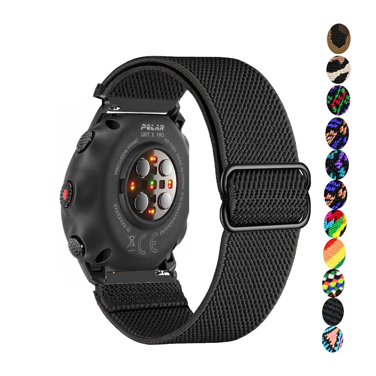 Polar Vantage, Grit X & Ignite Stretch Nylon Loop Band, Slide Buckle