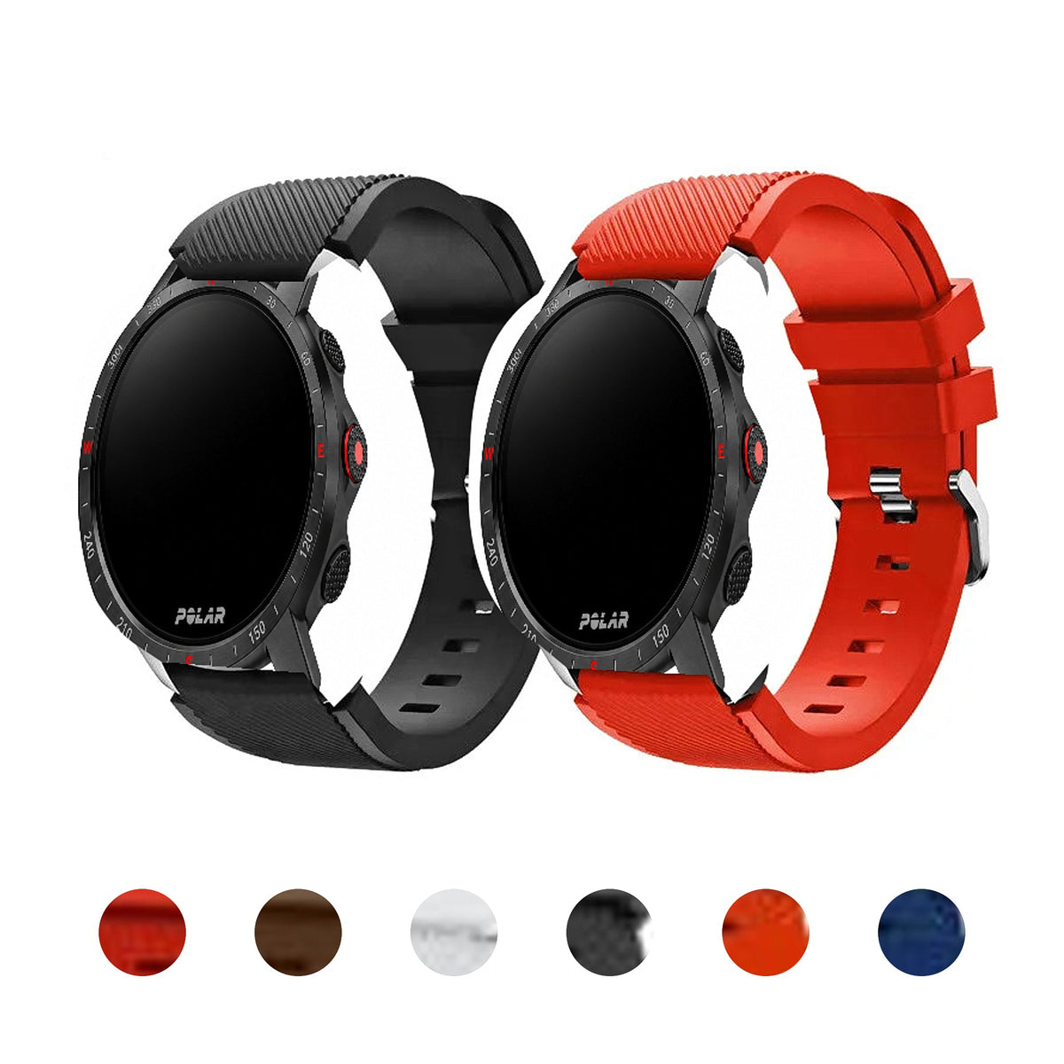 Polar Vantage, Grit X & Ignite Silicone Sport Band with Wide Keeper