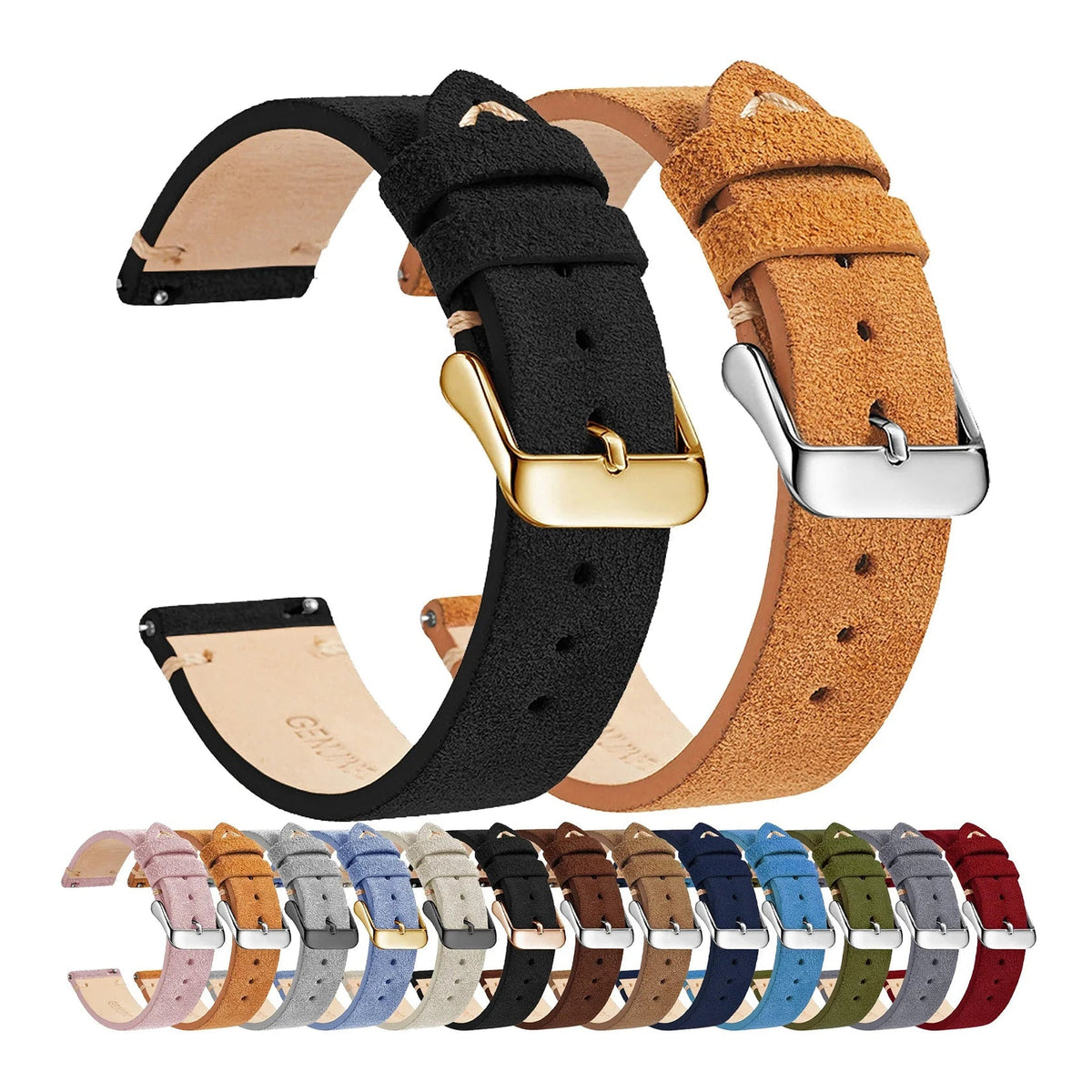 Polar Vantage, Grit X & Ignite Suede Leather Band, Contrast Stitching