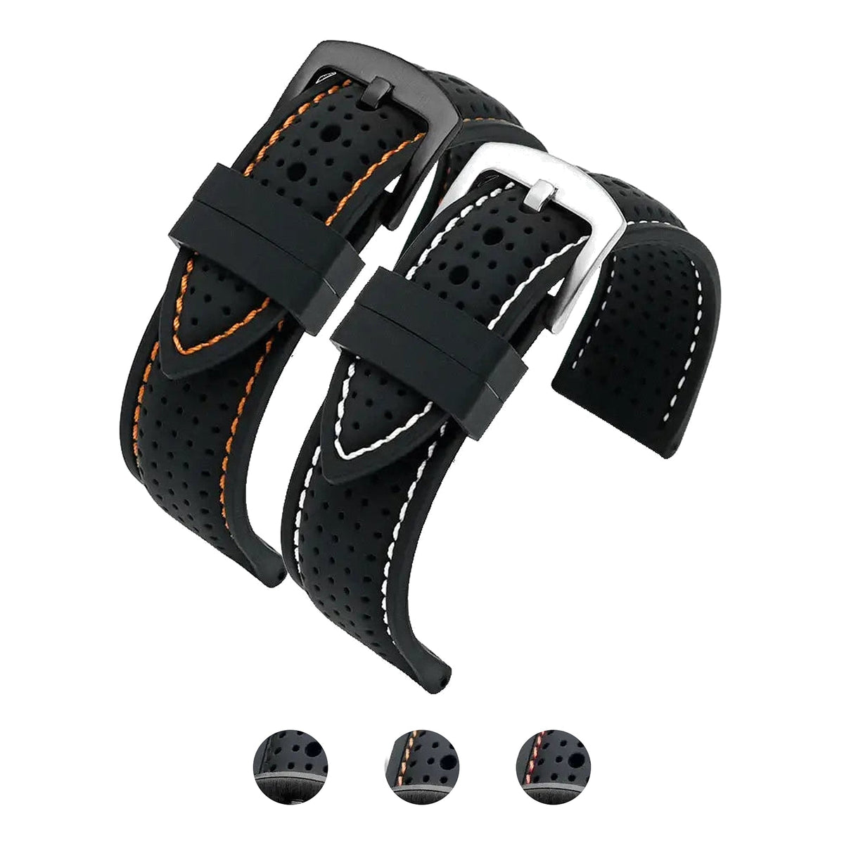 Suunto Race, Vertical & 9 Peak Perforated Silicone Band with Stitching