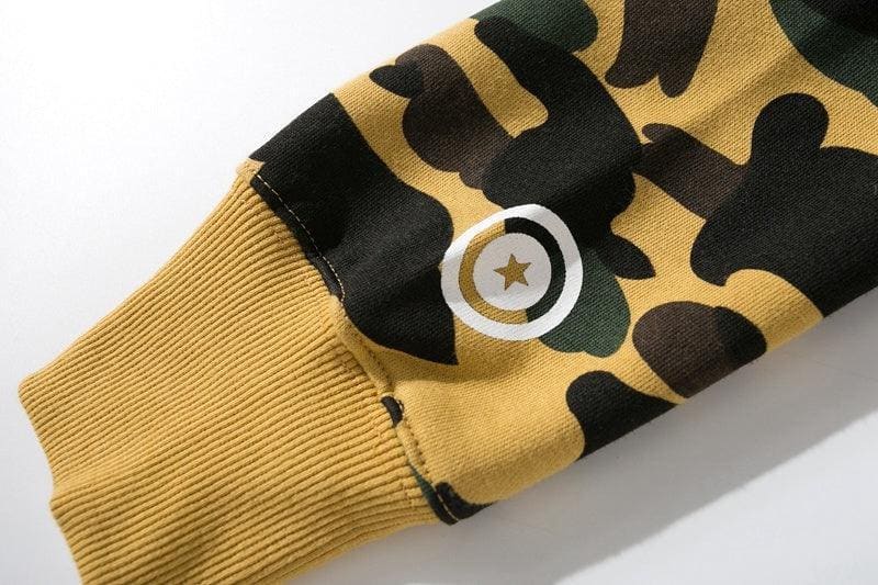 BAPE 1st Camo Shark Full Zip Hoodie (FW21) Yellow