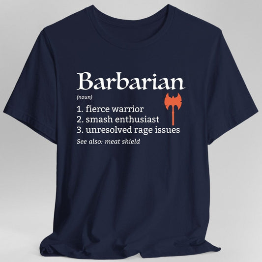 Camiseta con la definición de la clase Bárbaro