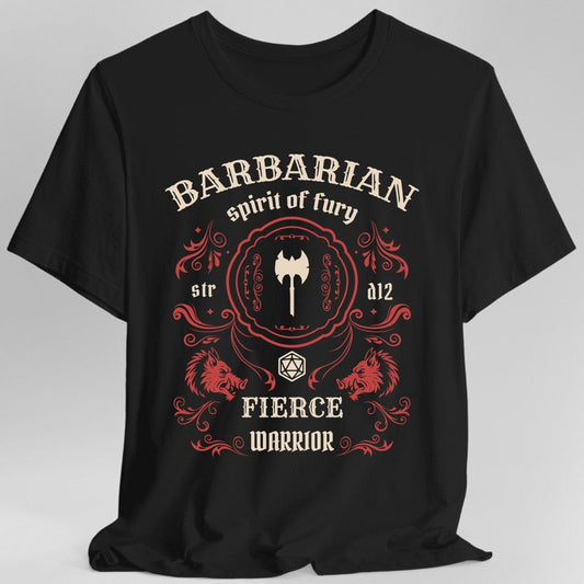 Camiseta con etiqueta vintage de la clase Bárbaro
