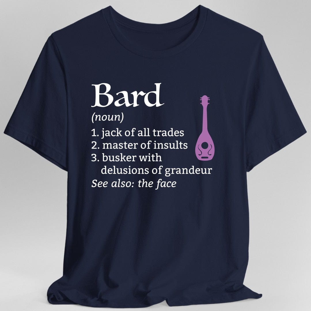 Camiseta D&D con la definición de la clase Bardo