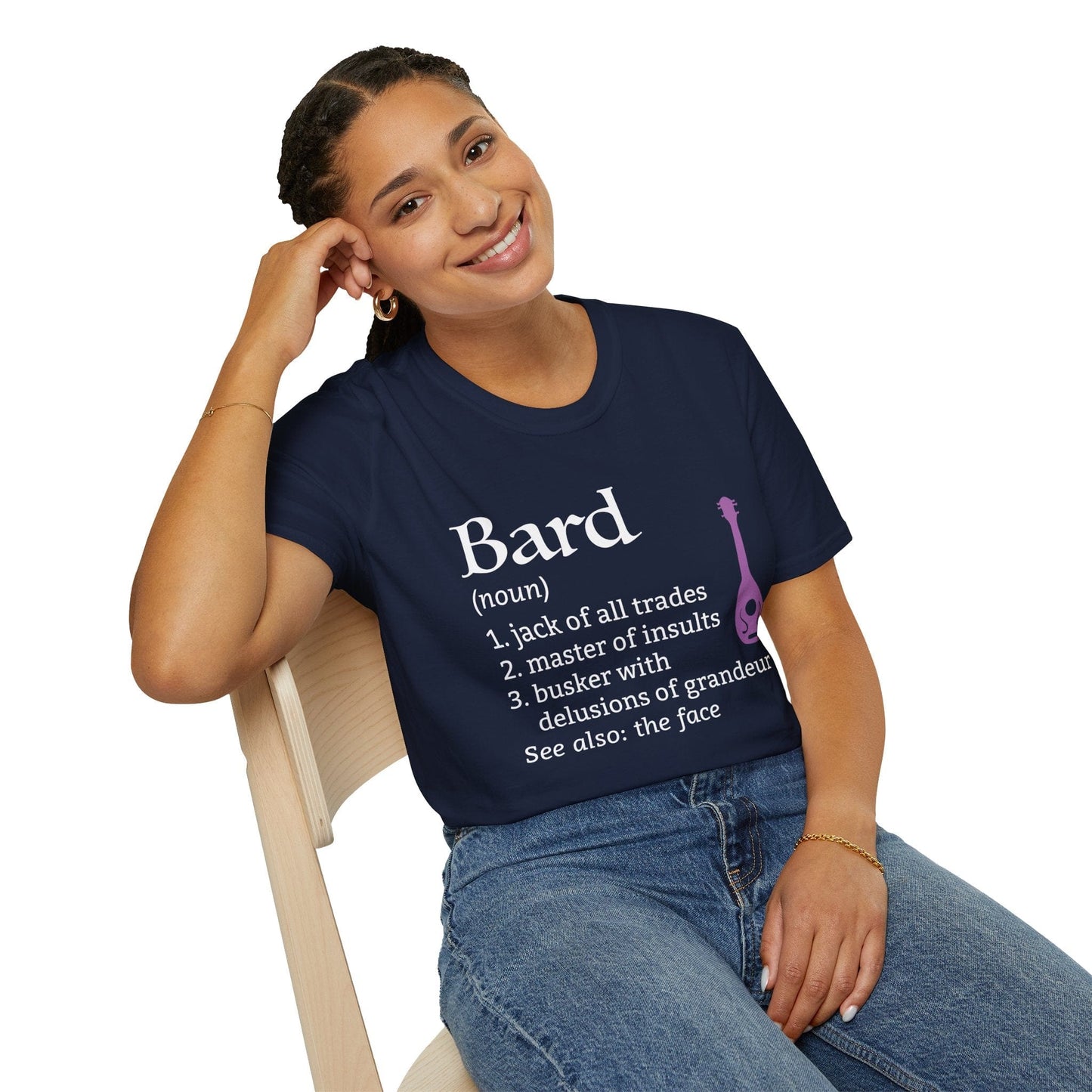 Camiseta D&D con la definición de la clase Bardo