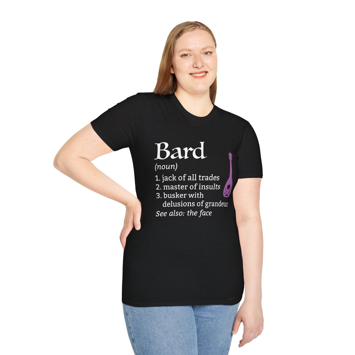 Camiseta D&D con la definición de la clase Bardo