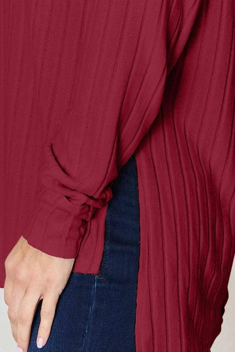 Camisetas Trendsi TIKTOK - Camiseta chic de cuello redondo acanalado