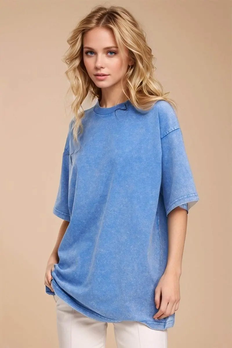 T-Shirts Trendsi Basic Bae Round Neck Half Sleeve T-Shirt for Women