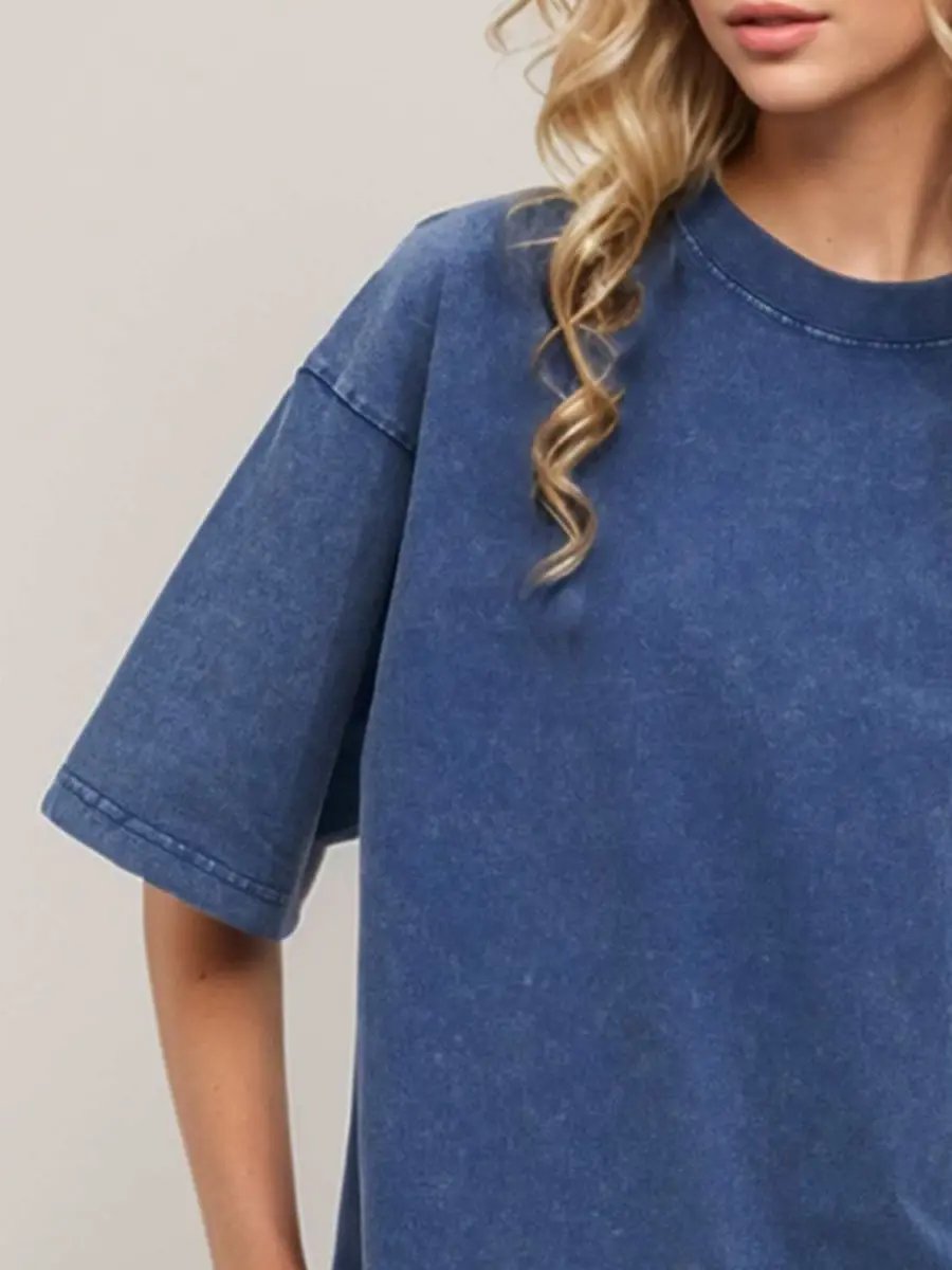 T-Shirts Trendsi Basic Bae Round Neck Half Sleeve T-Shirt for Women