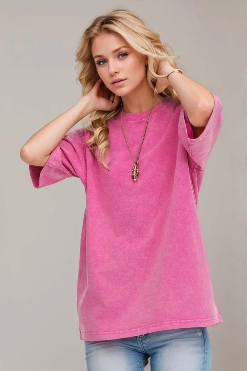 T-Shirts Trendsi Basic Bae Round Neck Half Sleeve T-Shirt for Women