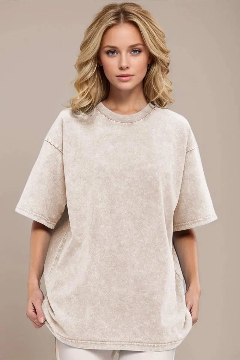 T-Shirts Trendsi Basic Bae Round Neck Half Sleeve T-Shirt for Women