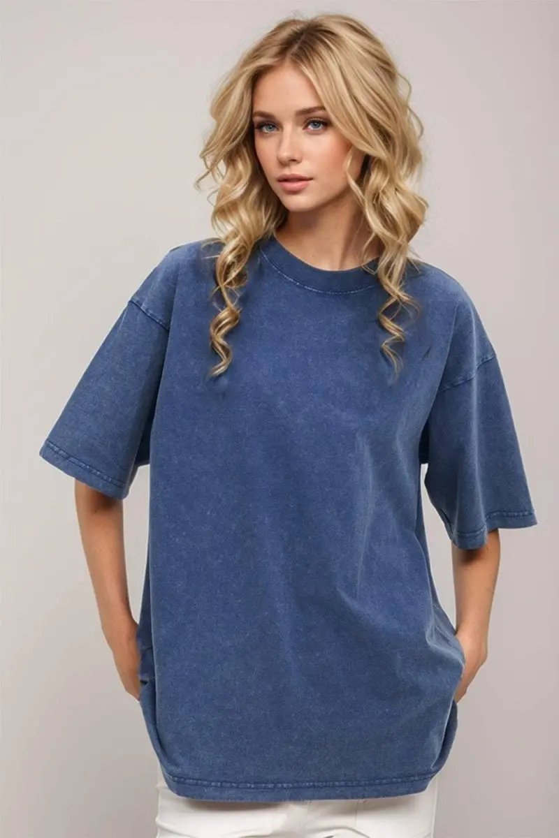 T-Shirts Trendsi Basic Bae Round Neck Half Sleeve T-Shirt for Women