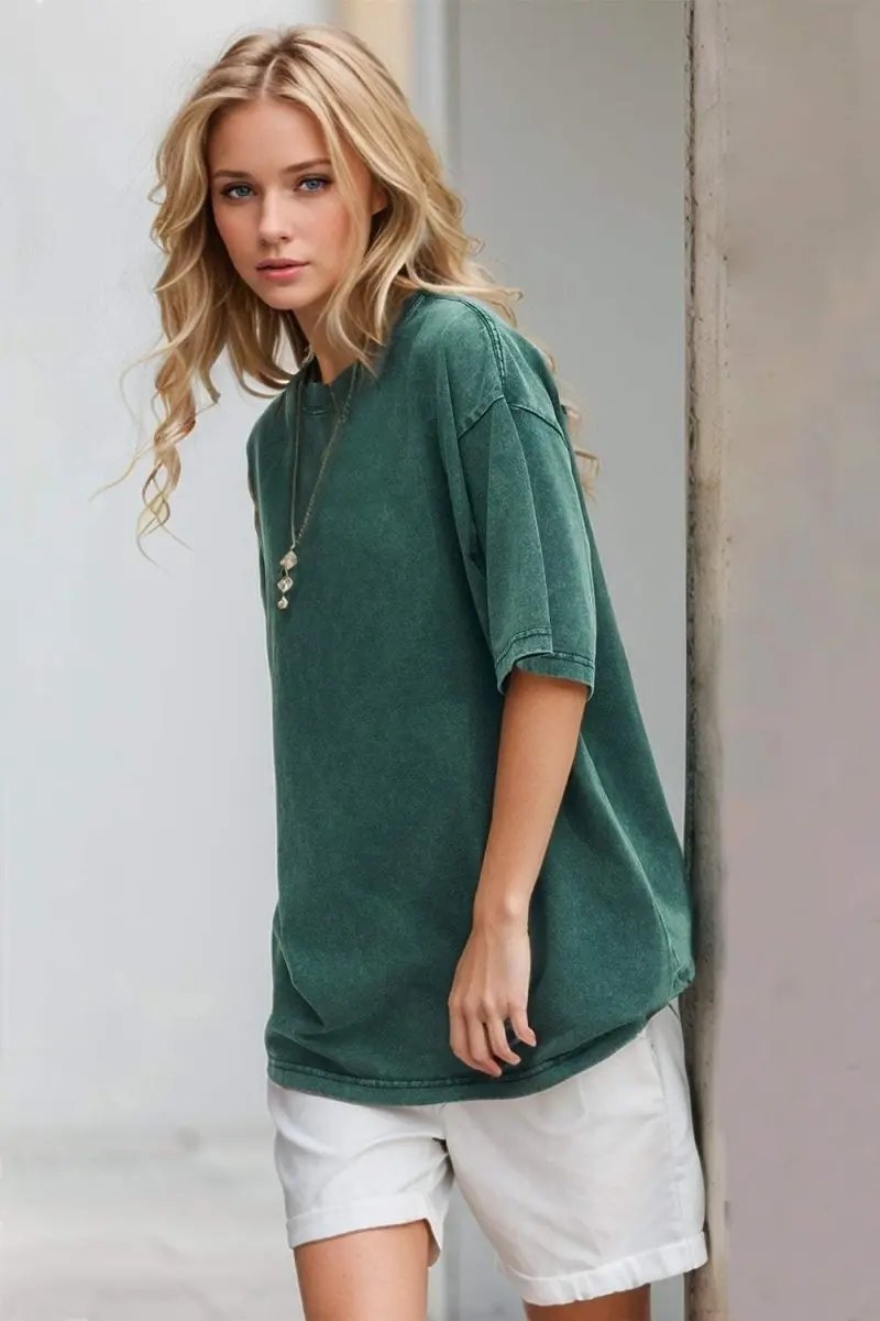 T-Shirts Trendsi Basic Bae Round Neck Half Sleeve T-Shirt for Women