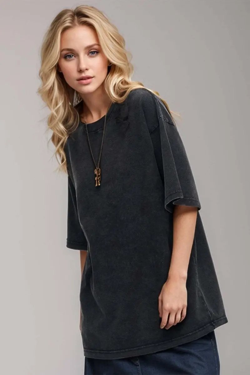 T-Shirts Trendsi Basic Bae Round Neck Half Sleeve T-Shirt for Women