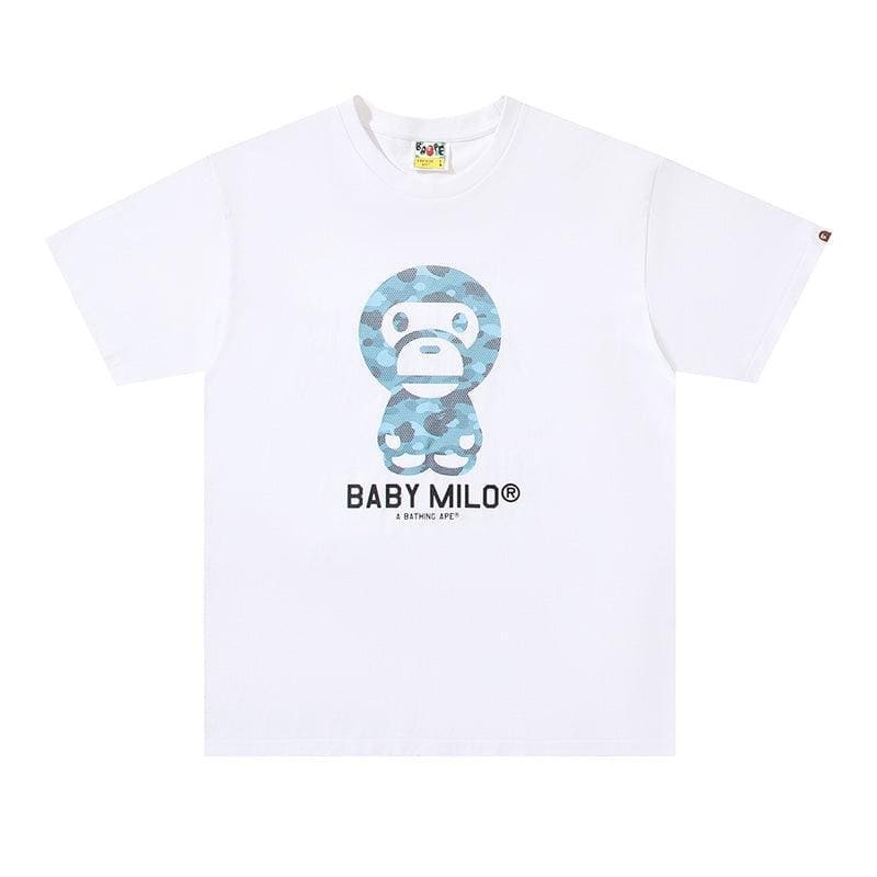 Bathing Ape White Baby Milo T-Shirt without Collar