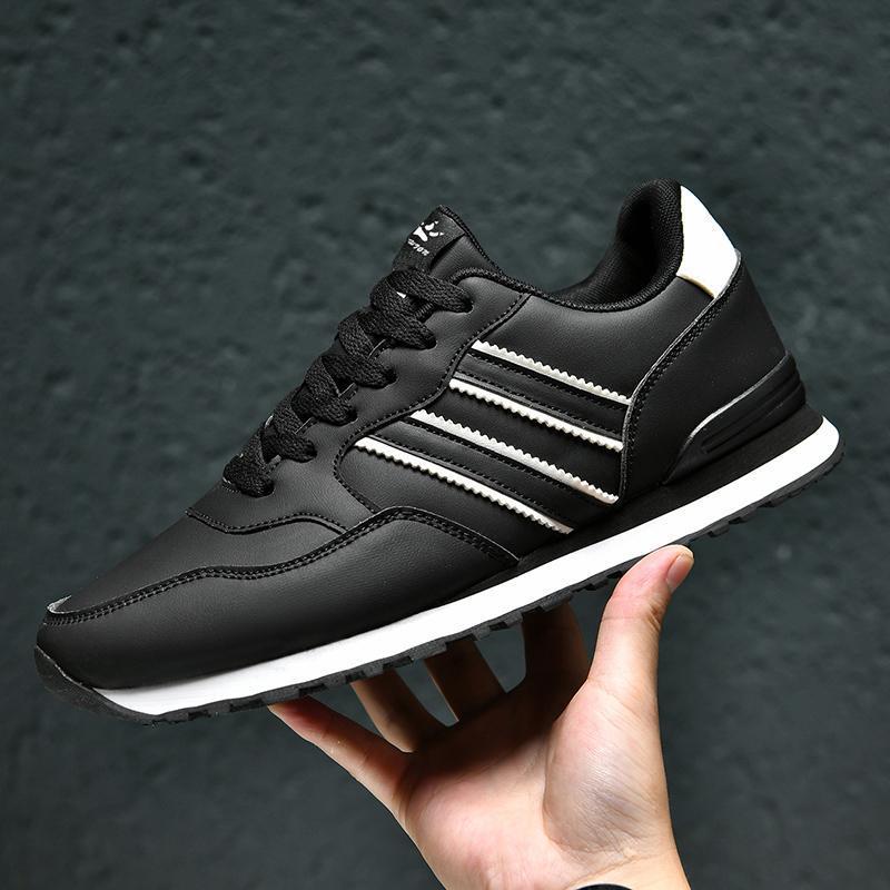 Men's Leather Casual Lightweight Sneakers