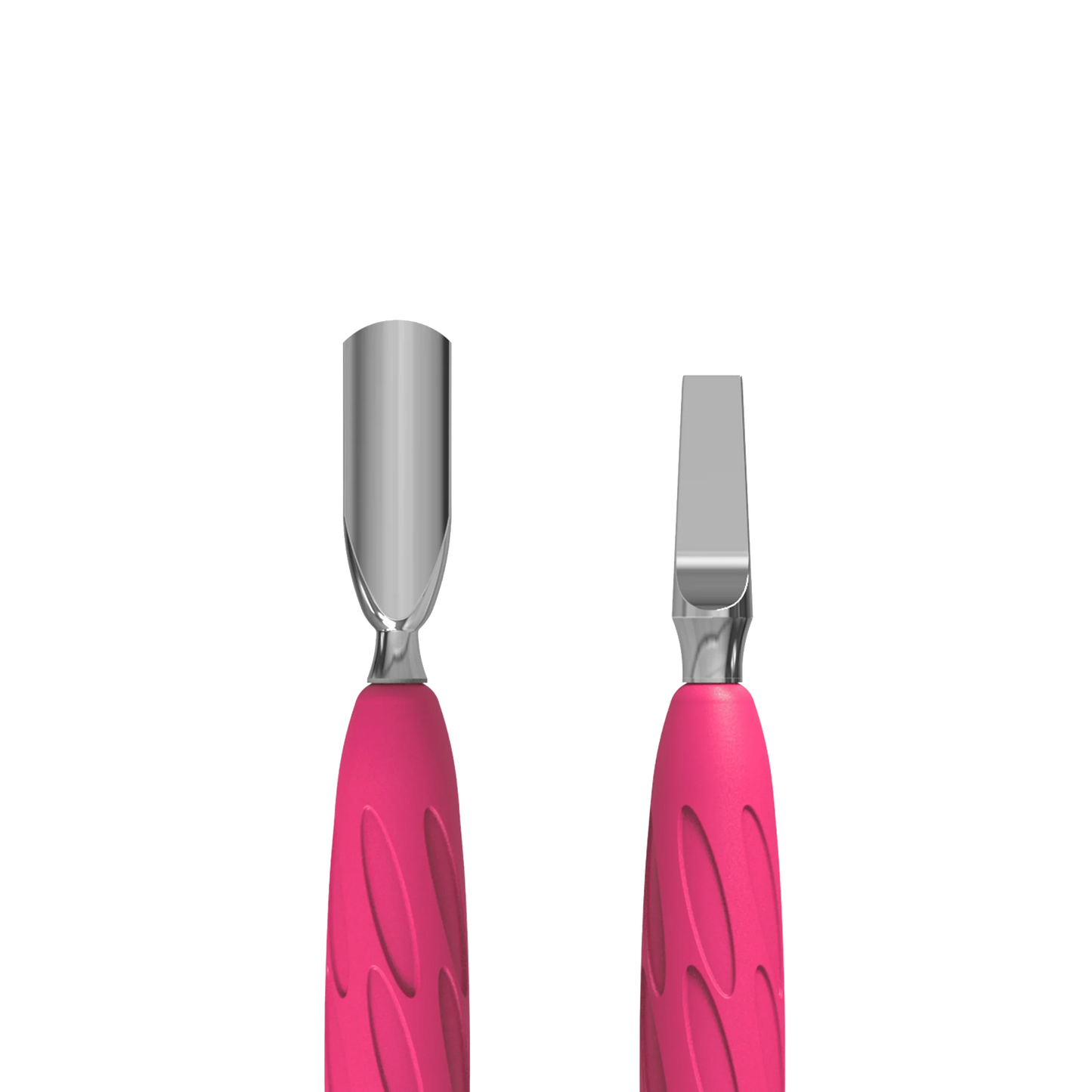 Manicure Pusher With Silicone Handle "Gummy" UNIQ 10 TYPE 5 (Narrow Rounded Pusher + Wide Blade) PQ-10/5- STALEKS