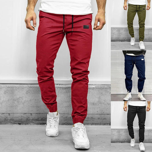 Pantalones deportivos casuales holgados entallados para hombre
